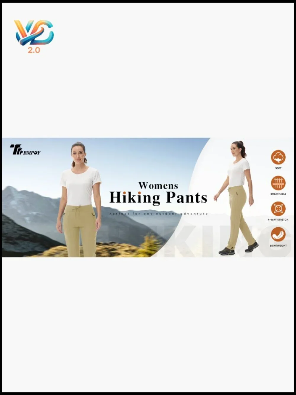 Women's Lightweight Quick Dry Hiking Pants with Zipper Pockets